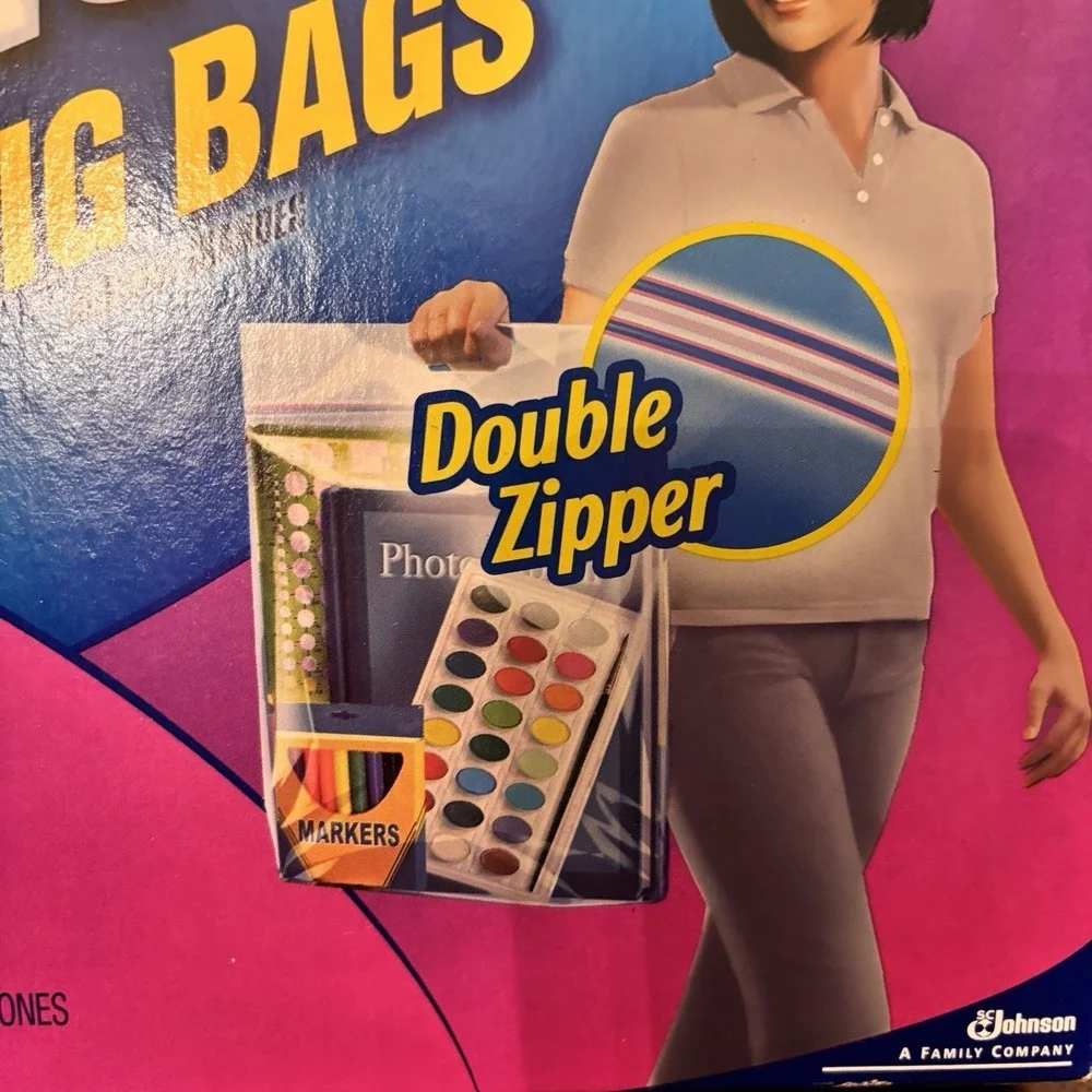 Ziploc Big Bags Large‎ 3 Gallon Storage Bags Double Zipper Heavy Duty 5 Ct New